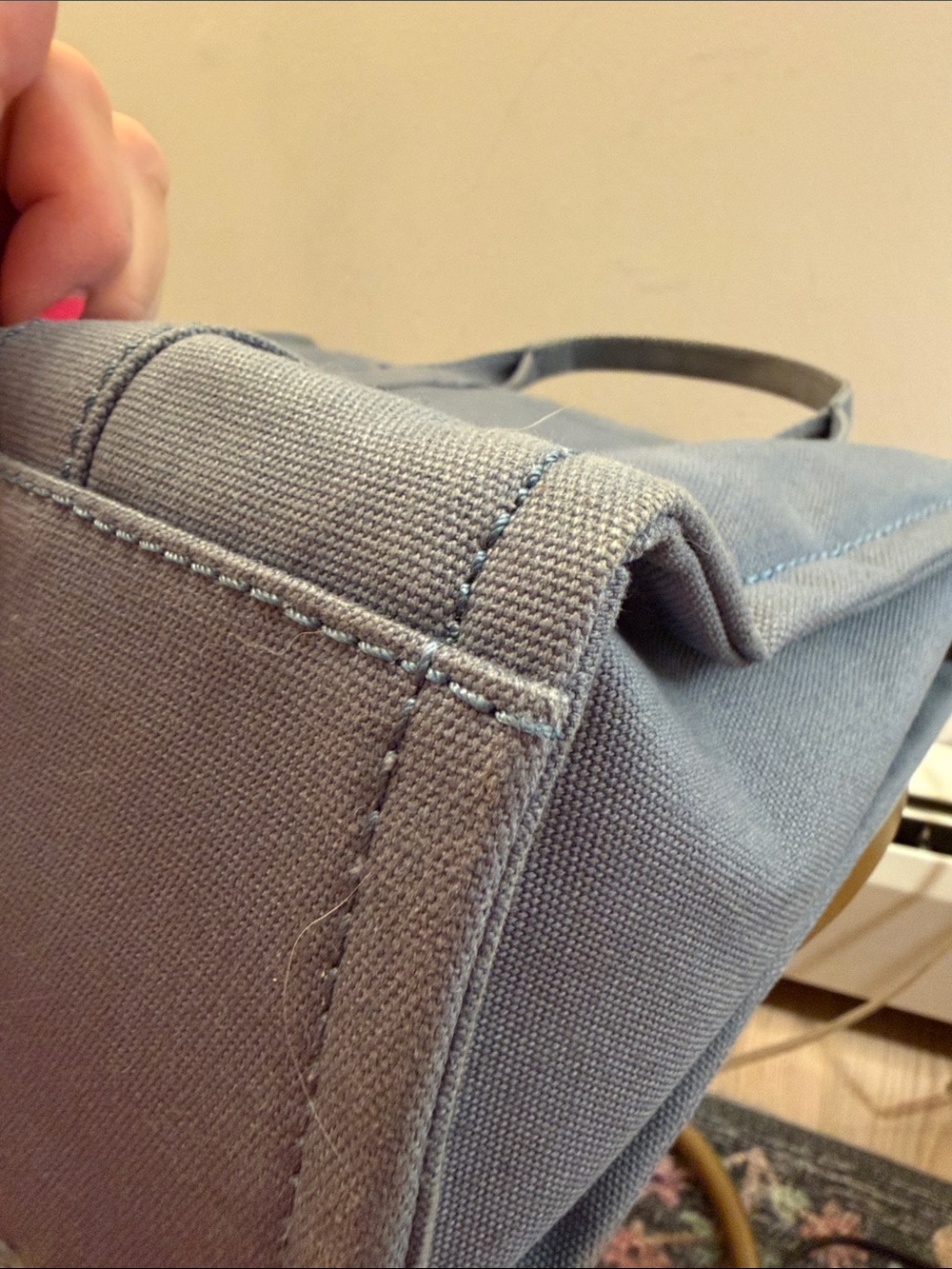Marc Jacobs medium The Tote Handbag in blue slate - Picture 8 of 10